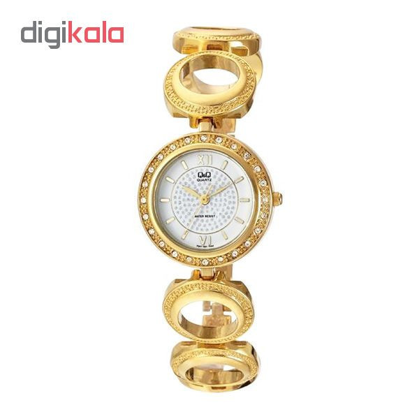 ساعت مچی عقربه ای زنانه کیو اند کیو مدل F341j001Y