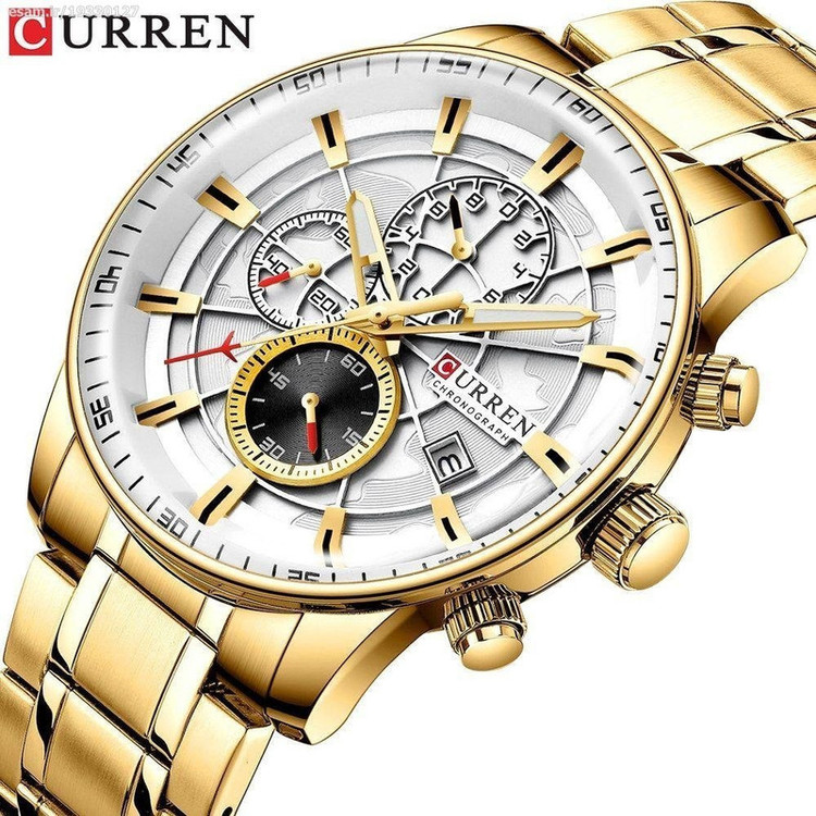 ساعت مچی عقربهای مردانه کورن واتچ مدل curren 8362 gold