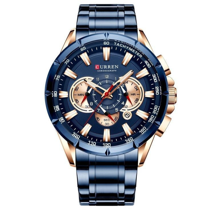 ساعت مچی عقربهای مردانه کورن واتچ مدل 8363 blue