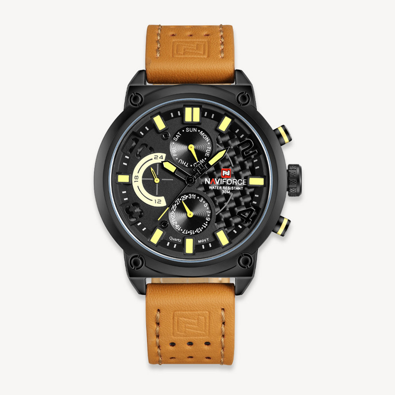ساعت مچی عقربه‌ای مردانه  کوارتز نیوی فورس مدل naviforce 9068