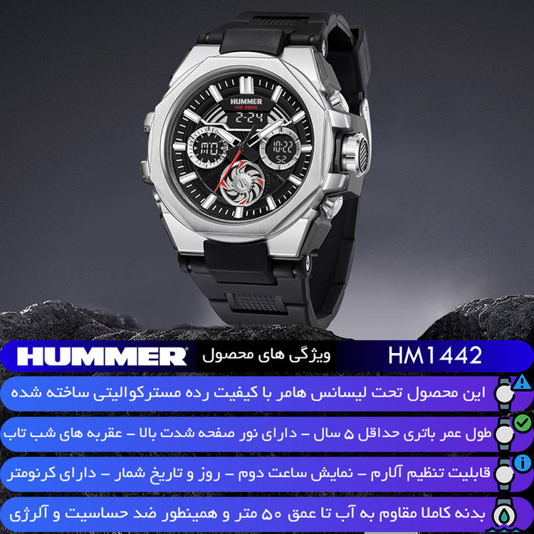 ساعت مچی عقربهای کوارتز مردانه هامر مدل HM1442-C2
