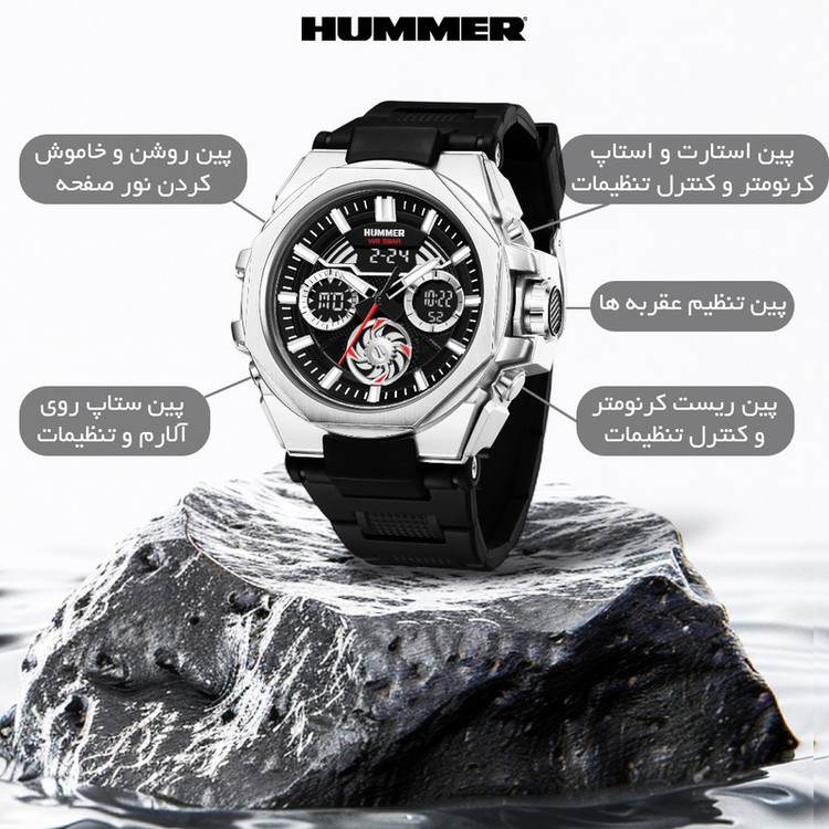 ساعت مچی عقربهای کوارتز مردانه هامر مدل HM1442-C2