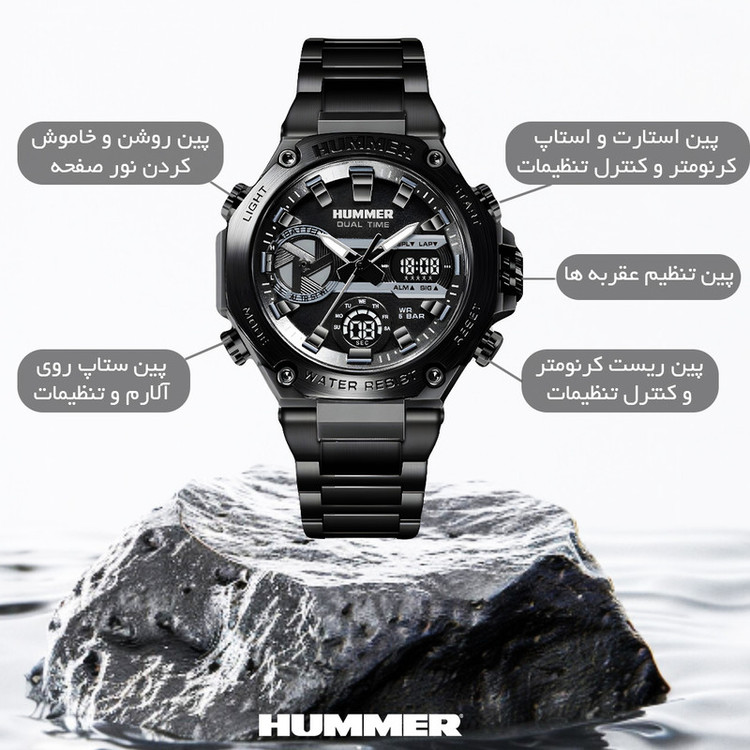ساعت مچی عقربهای کوارتز مردانه هامر مدل HM1444-C2