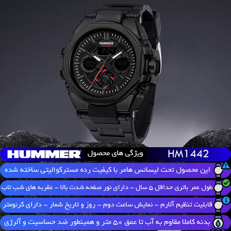 ساعت مچی عقربهای کوارتز مردانه هامر مدل HM1442-C1