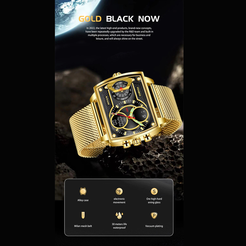 ساعت مچی عقربه ای مدل Multi time Luxury