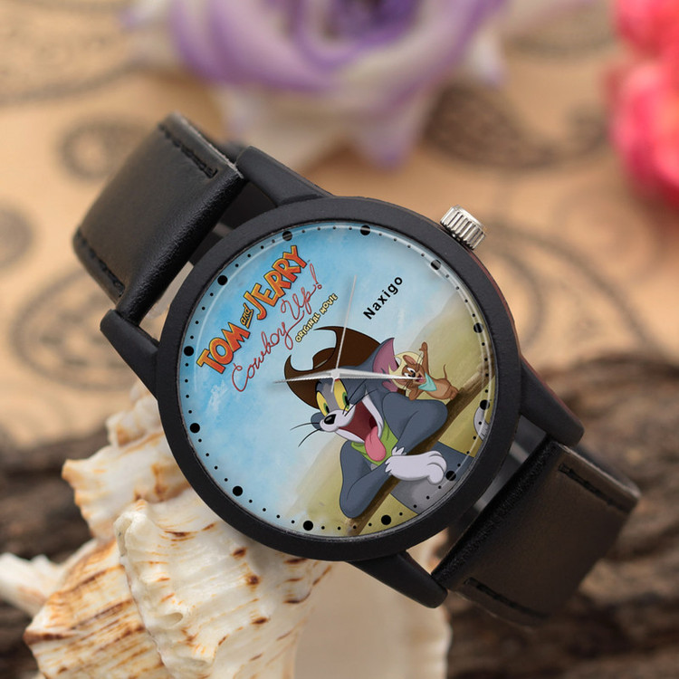 ساعت مچی عقربه ای ناکسیگو مدل Tom and Jerry COWBOY UP کد LF14047