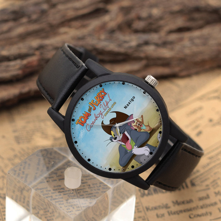 ساعت مچی عقربه ای ناکسیگو مدل Tom and Jerry COWBOY UP کد LF14047