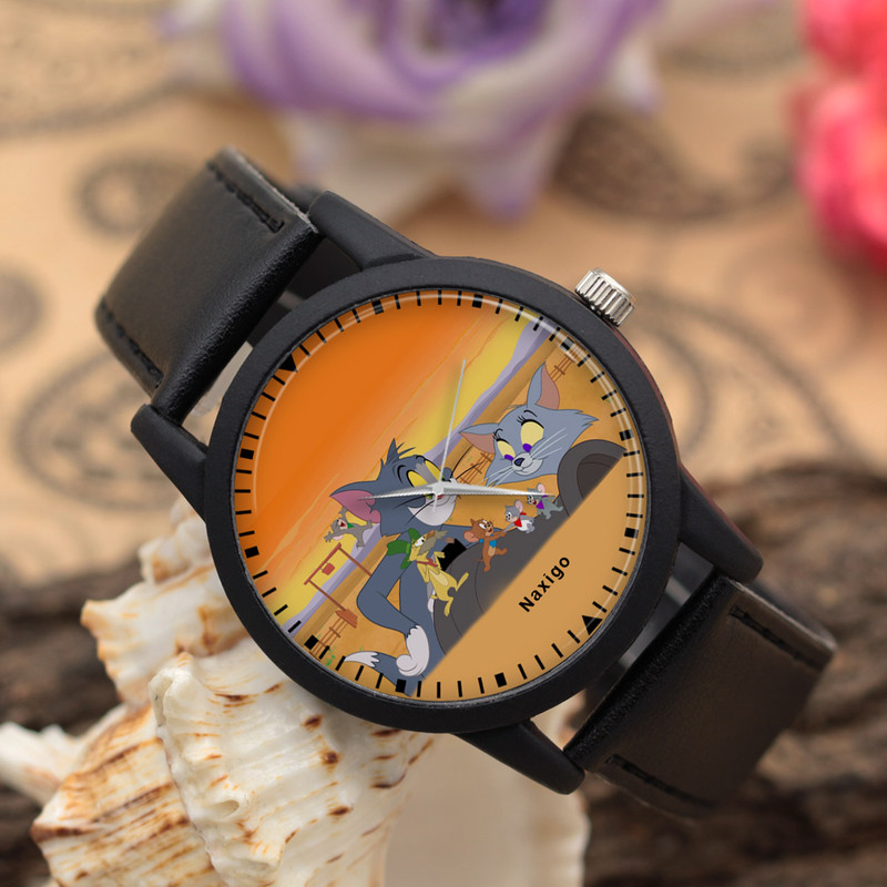 ساعت مچی عقربه ای ناکسیگو مدل Tom and Jerry COWBOY UP کد LF14049