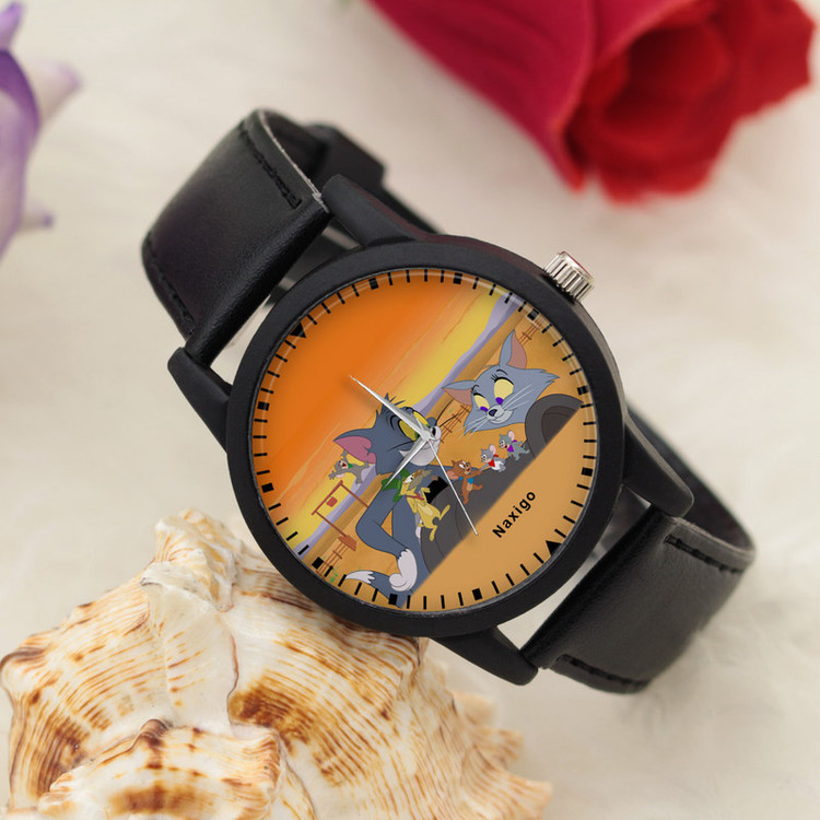 ساعت مچی عقربه ای ناکسیگو مدل Tom and Jerry COWBOY UP کد LF14049