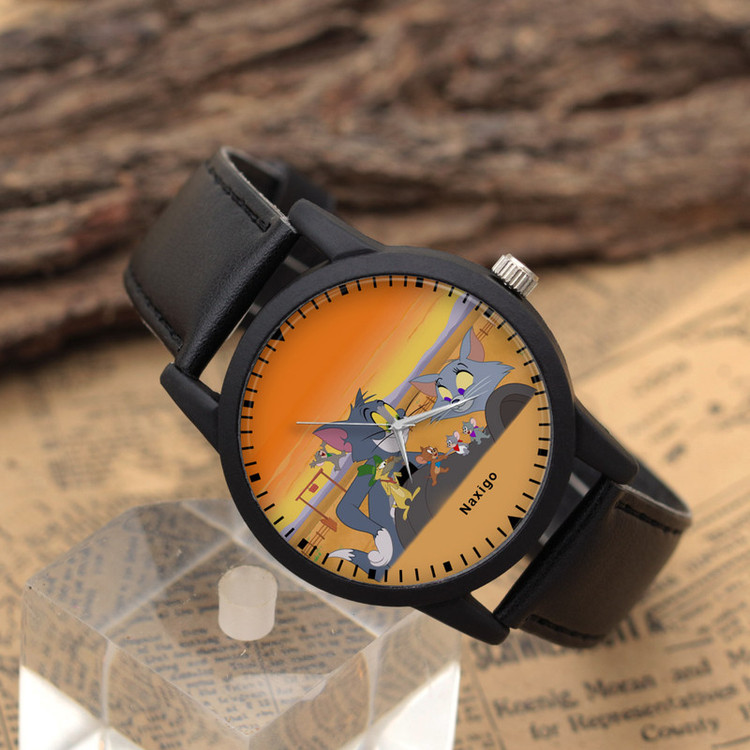 ساعت مچی عقربه ای ناکسیگو مدل Tom and Jerry COWBOY UP کد LF14049