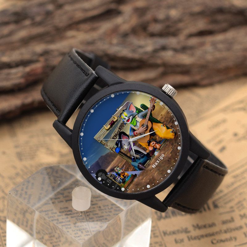 ساعت مچی عقربه ای ناکسیگو مدل Tom and Jerry COWBOY UP کد LF14050