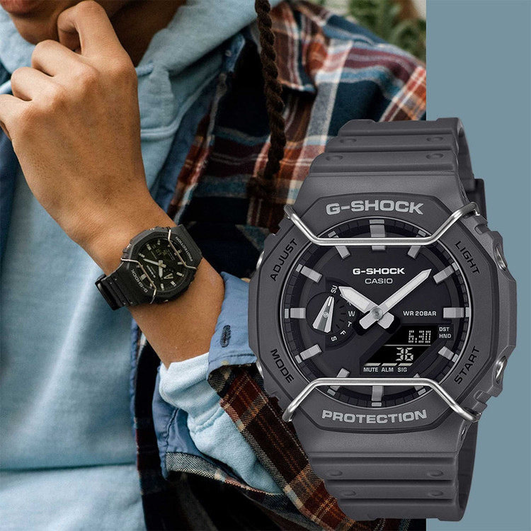 ساعت مچی عقربهای کوارتز مردانه کاسیو مدل GA-2100PTS-8ADR