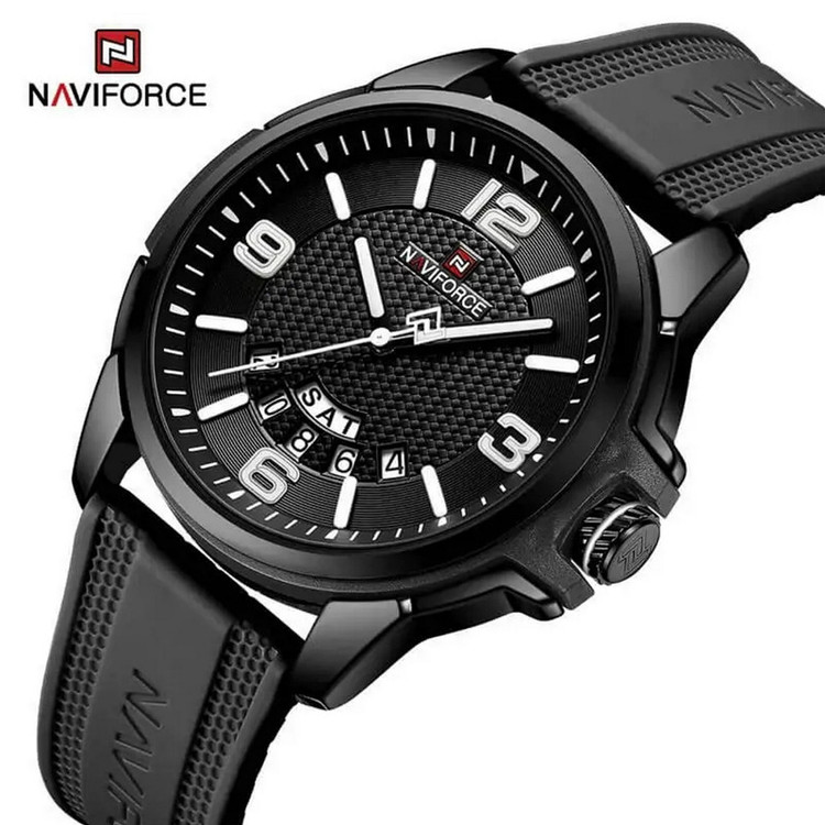 ساعت مچی عقربهای مردانه نیوی فورس مدل دوتقویم NF 9215 BB