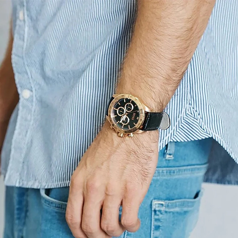 ساعت مچی عقربهای کوارتز مردانه هوگو باس مدل b1513179